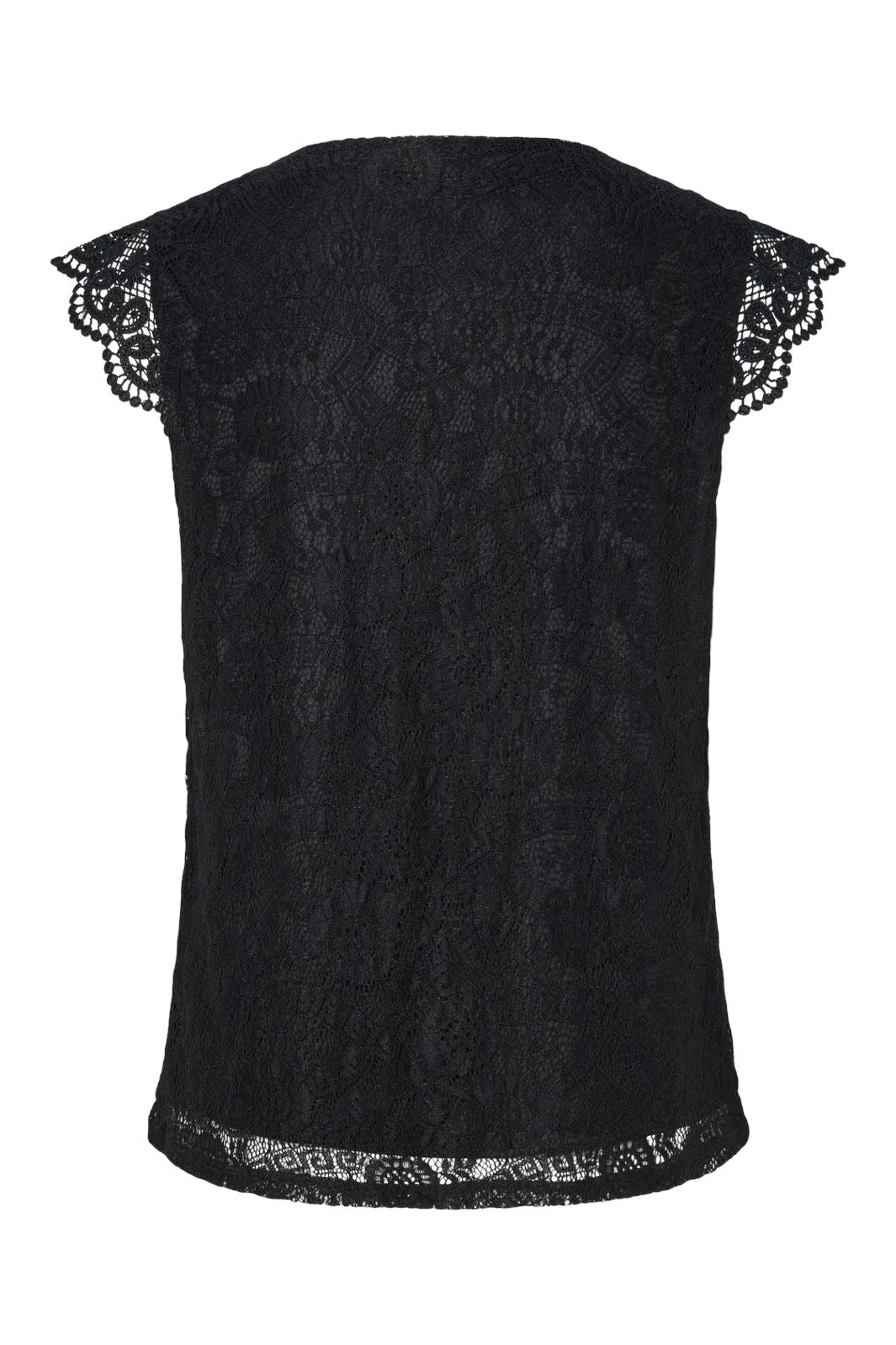 Pieces Pcolline Sl Lace V-Neck Top 17154614 4642033 black