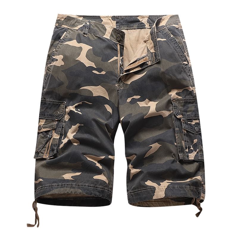 Lefitt - Camo Shorts met middelhoge taille