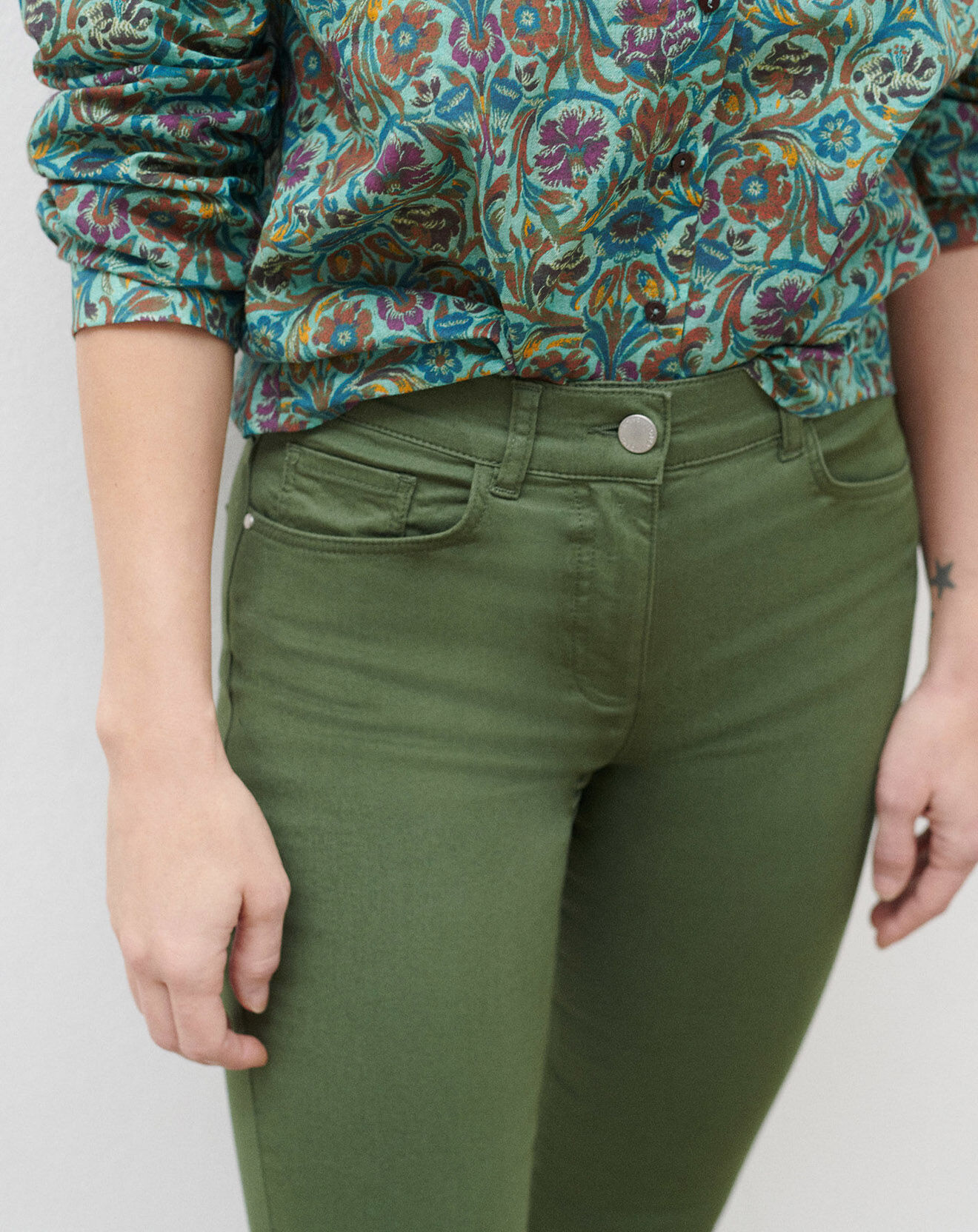 Caroll Pantalon slim Craig B kaki