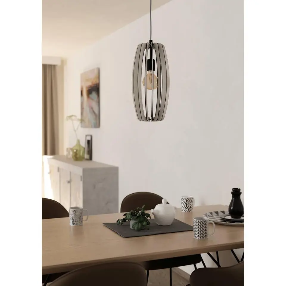 EGLO Bajazzara Hanglamp - E27 - 26 cm - Zwart