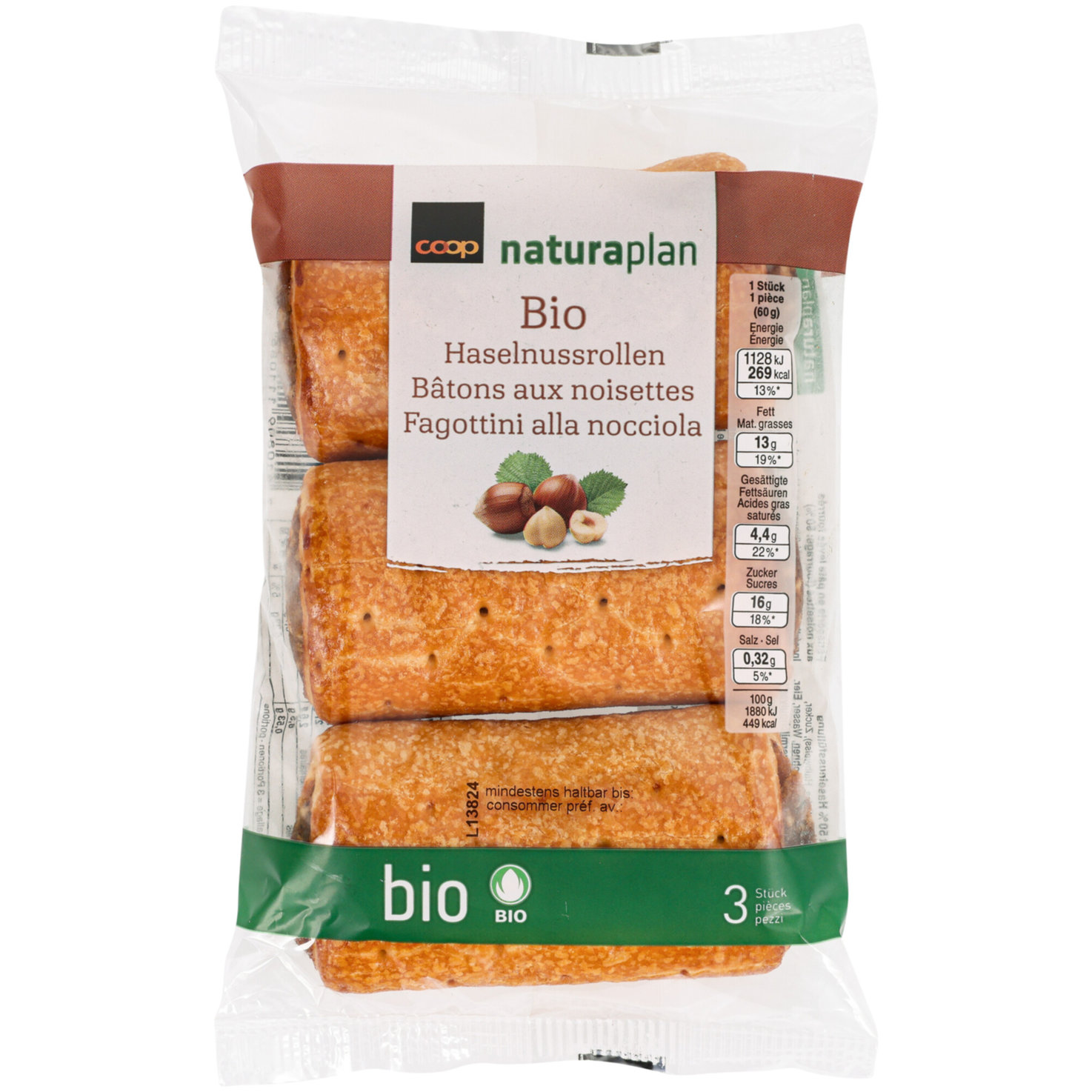 Naturaplan Bio Haselnussrollen 3 Stück