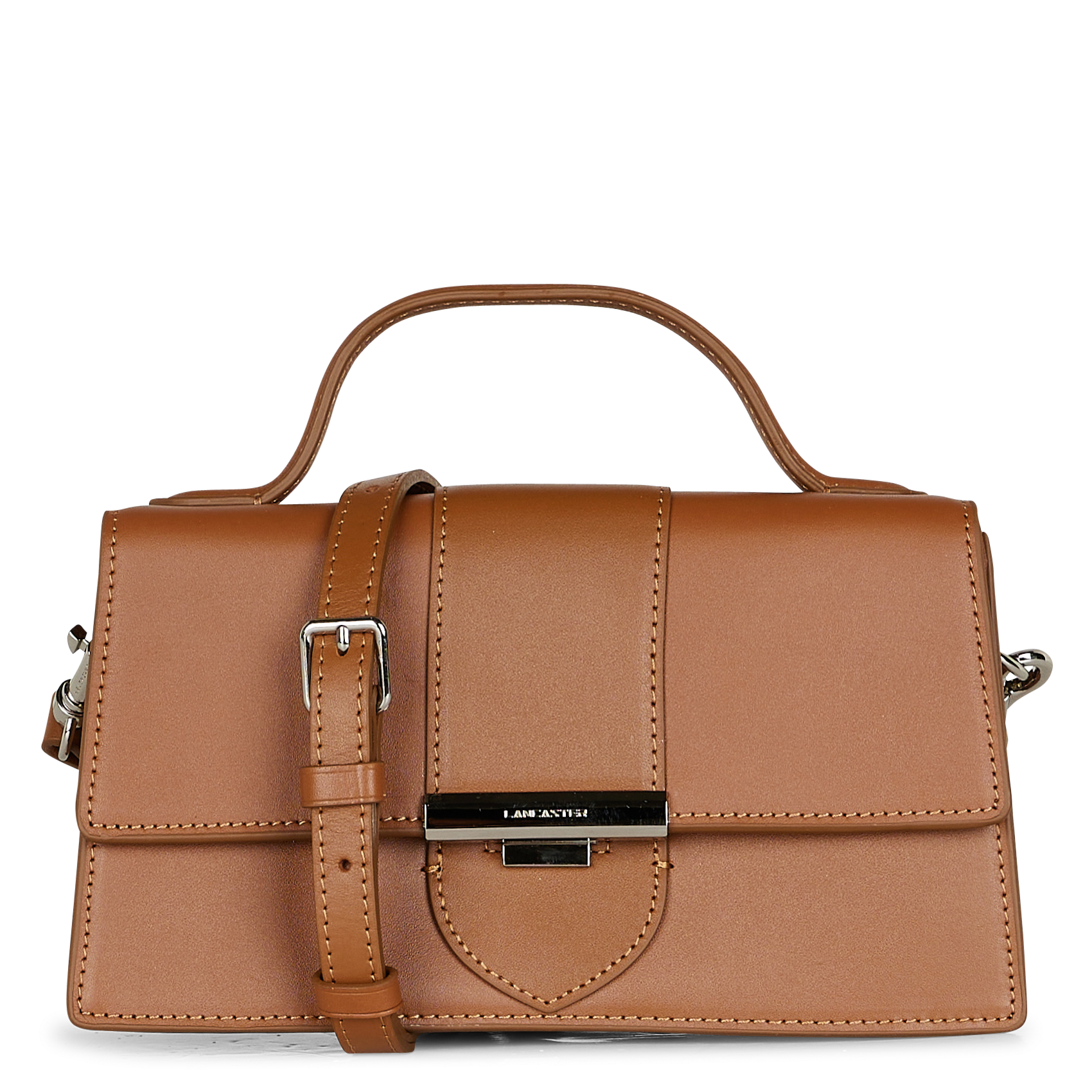 PARIS ILY - Sac porté épaule en cuir | Marron