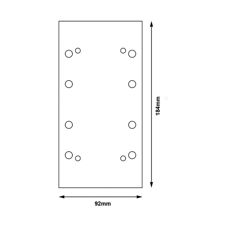 Plateau de ponçage pour ponceuse vibrante Mac Allister 185 x 93 mm