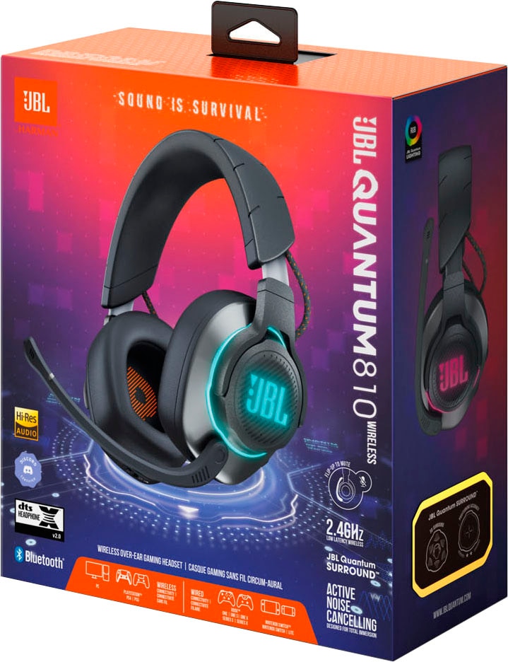 JBL Gaming-Headset »Quantum 810« Bluetooth | WLAN (WiFi) Active Noise Cancelling (ANC) | Geräuschisolierung