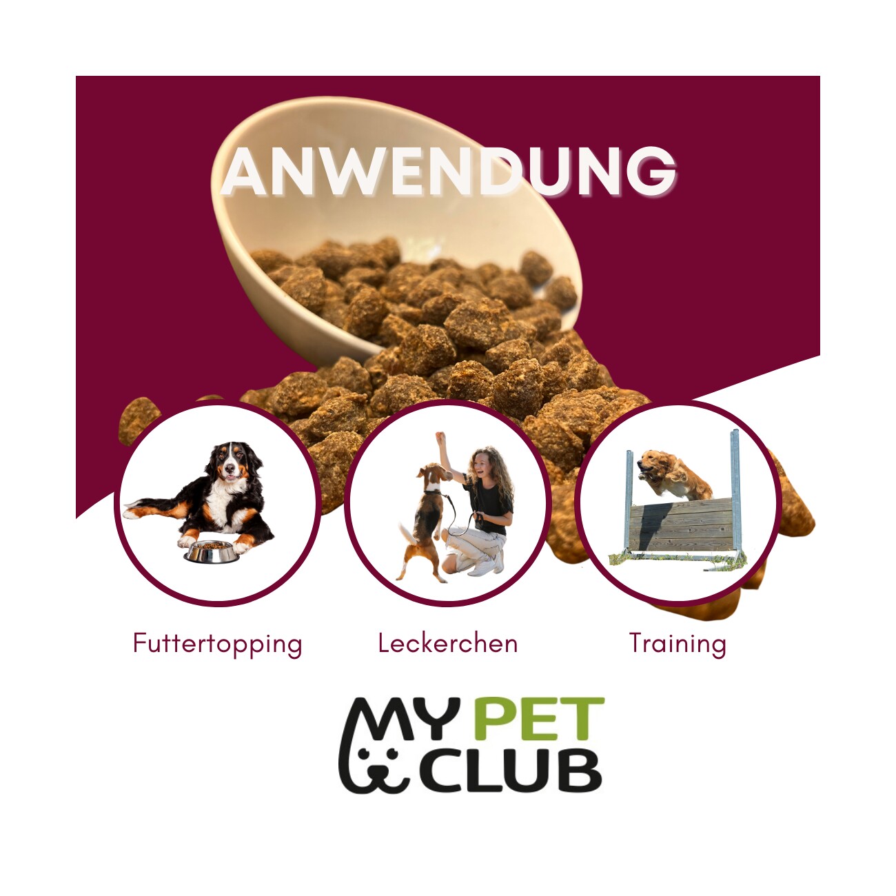 MyPetClub Meaty's Hunde & Katzen Leckerli Pferd getreidefrei Softsnack 220g