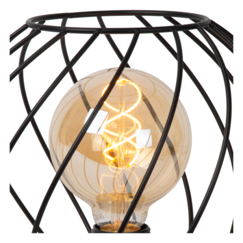 Lucide DANZA tafellamp Ø25cm Zwart