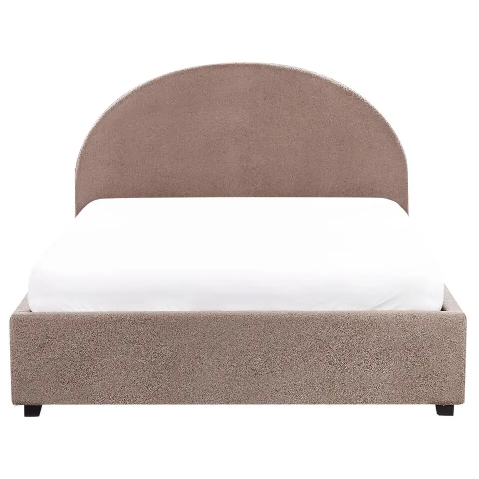 VAUCLUSE - Bed met opbergruimte - Taupe - 140 x 200 cm - Bouclé