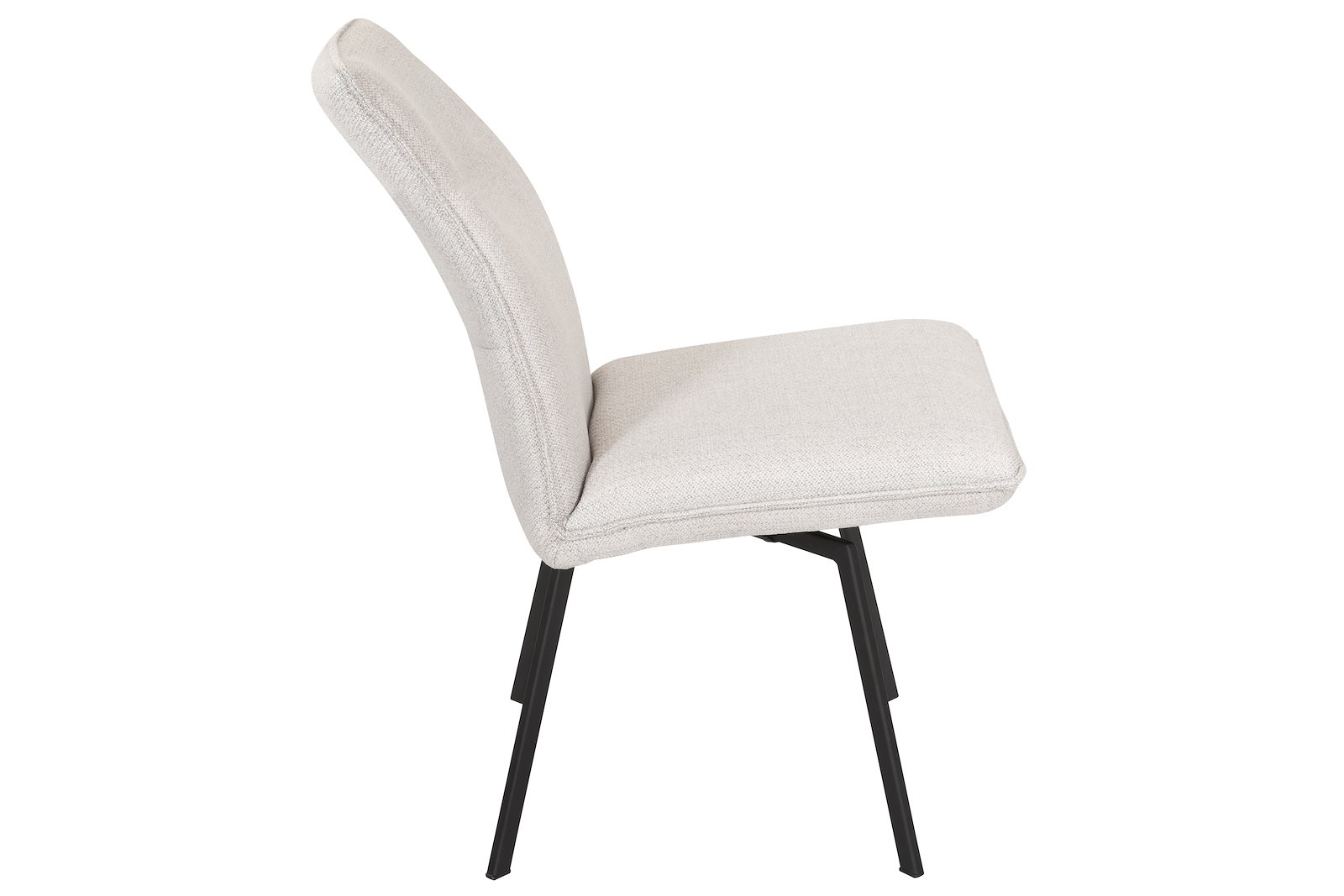 Prego spisestol I tekstil Sparr 3561 Silver. Uten arm og sorte metall ben.