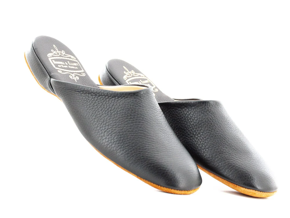 BOWHILL & ELLIOTT - SLP MULE BLACK