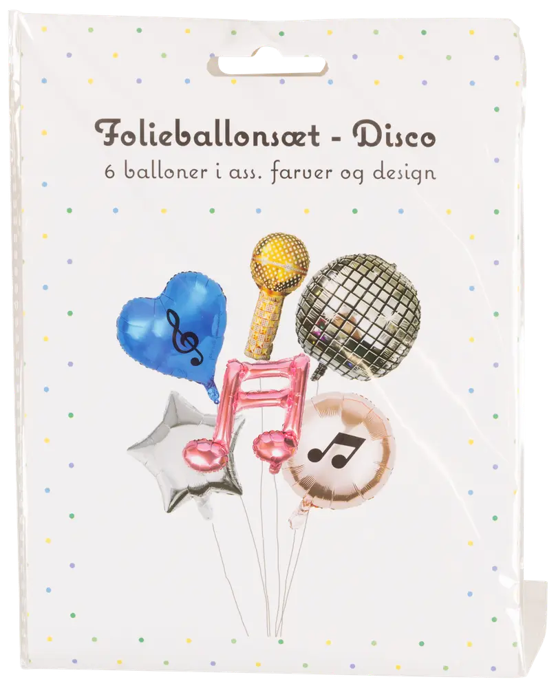 Disco folieballonsæt 6-pak