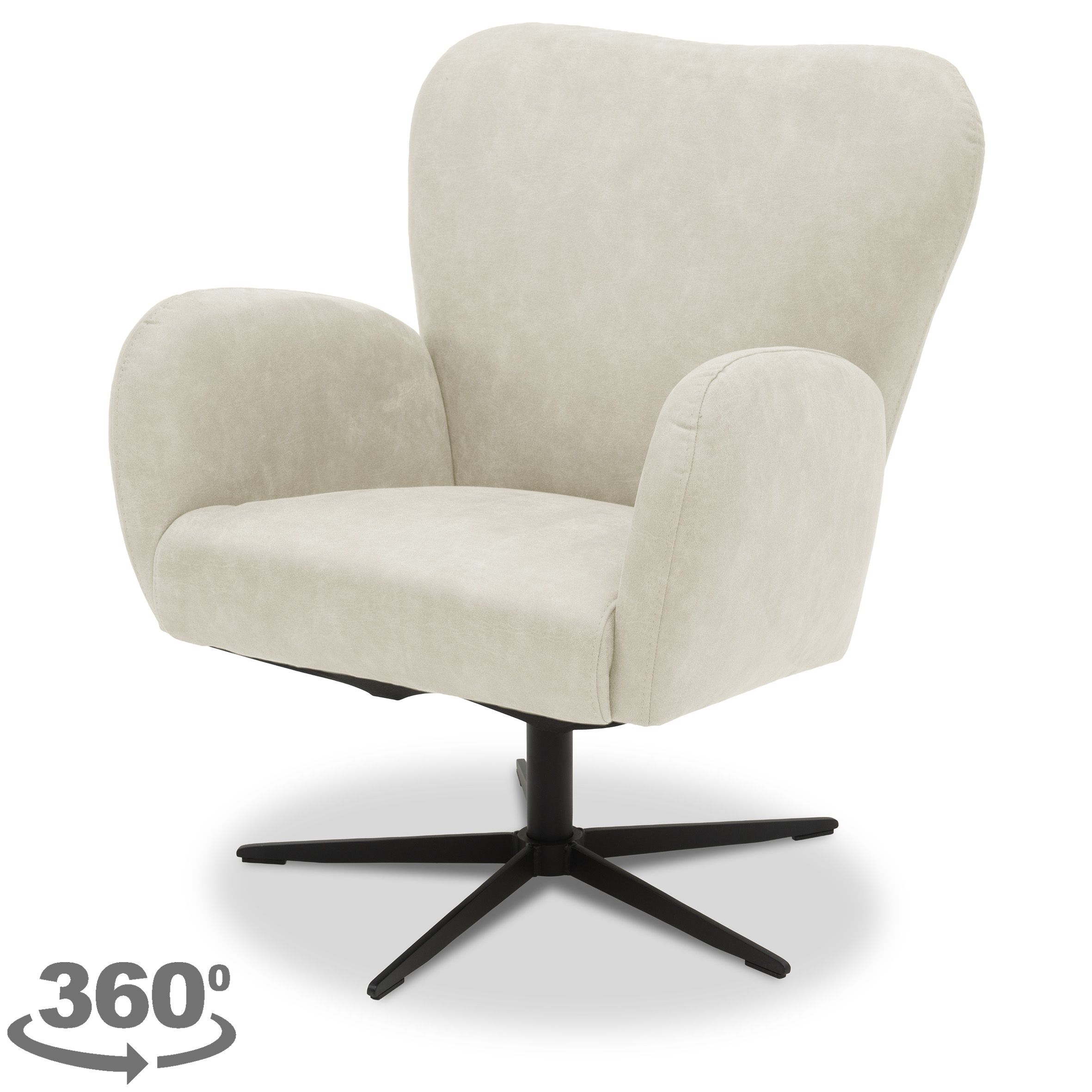 Draaifauteuil Sammy B80 x D85 x H89 cm