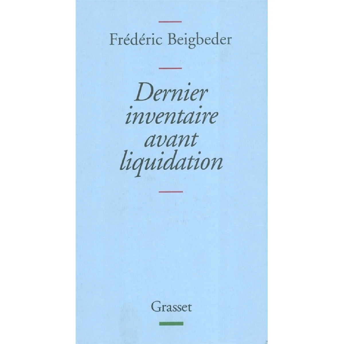Dernier inventaire avant liquidation · Occasion