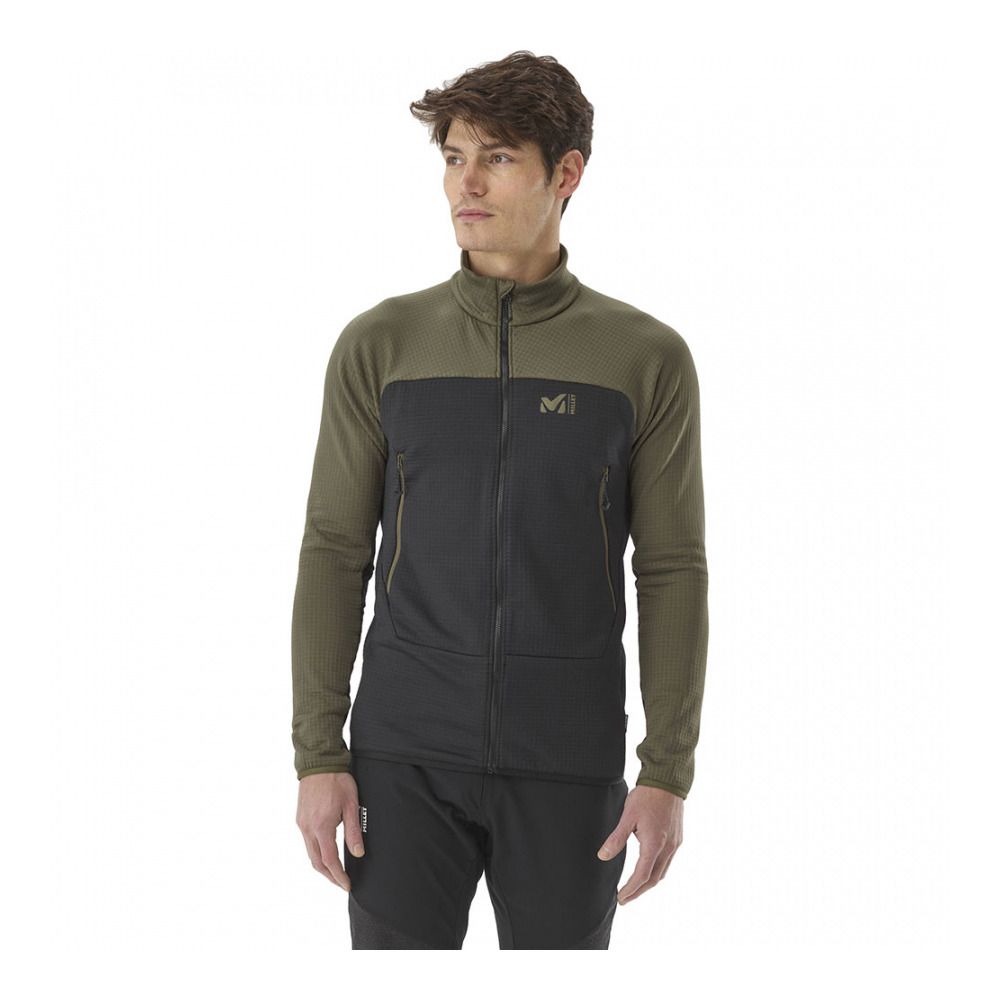Millet FUSION GRID - Polaire Homme black/ivy