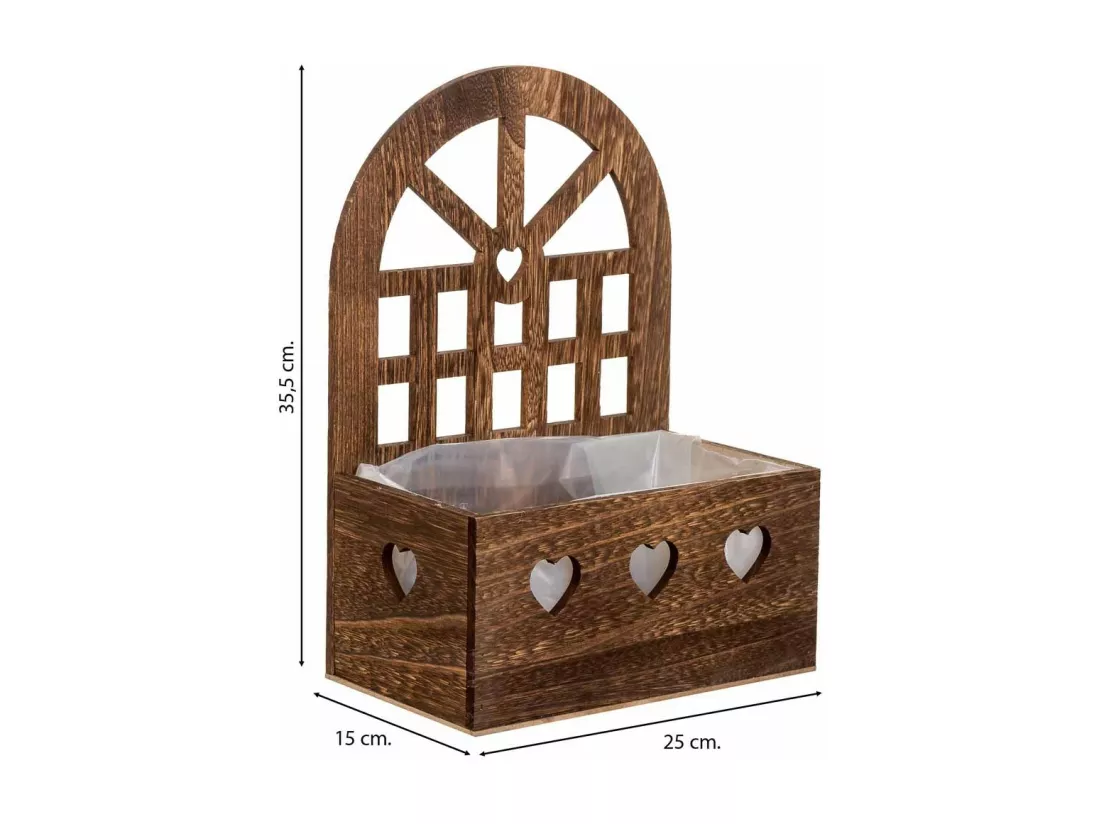 Support en bois marron 25x15x35.5h