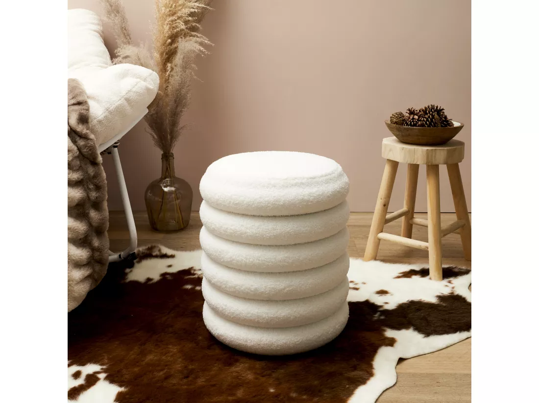 Pouf Rangement Bouclette Freya