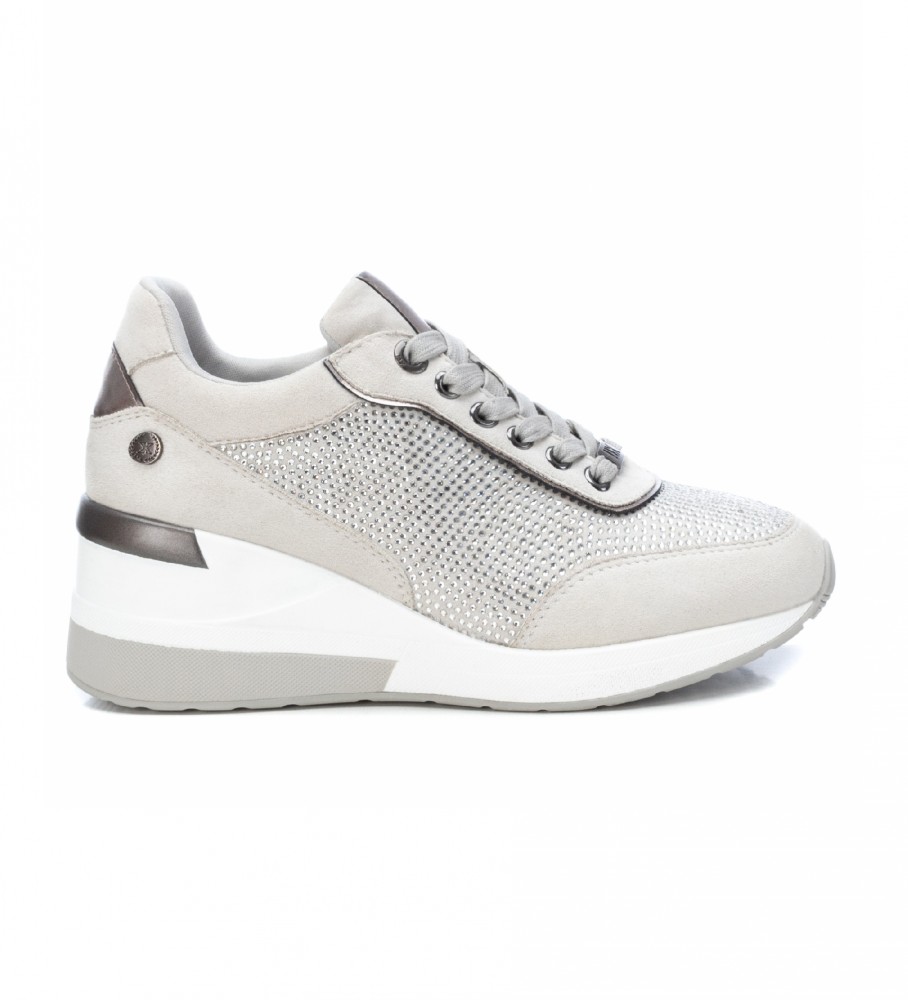 Tênis Xti 140253 Branco - Altura do Salto Anabela: 7cm -