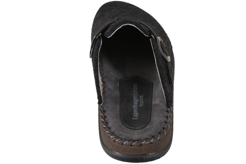 COPENHAGEN SHOES SAN JOSE WOOL HJEMMESKO I SORT ULD