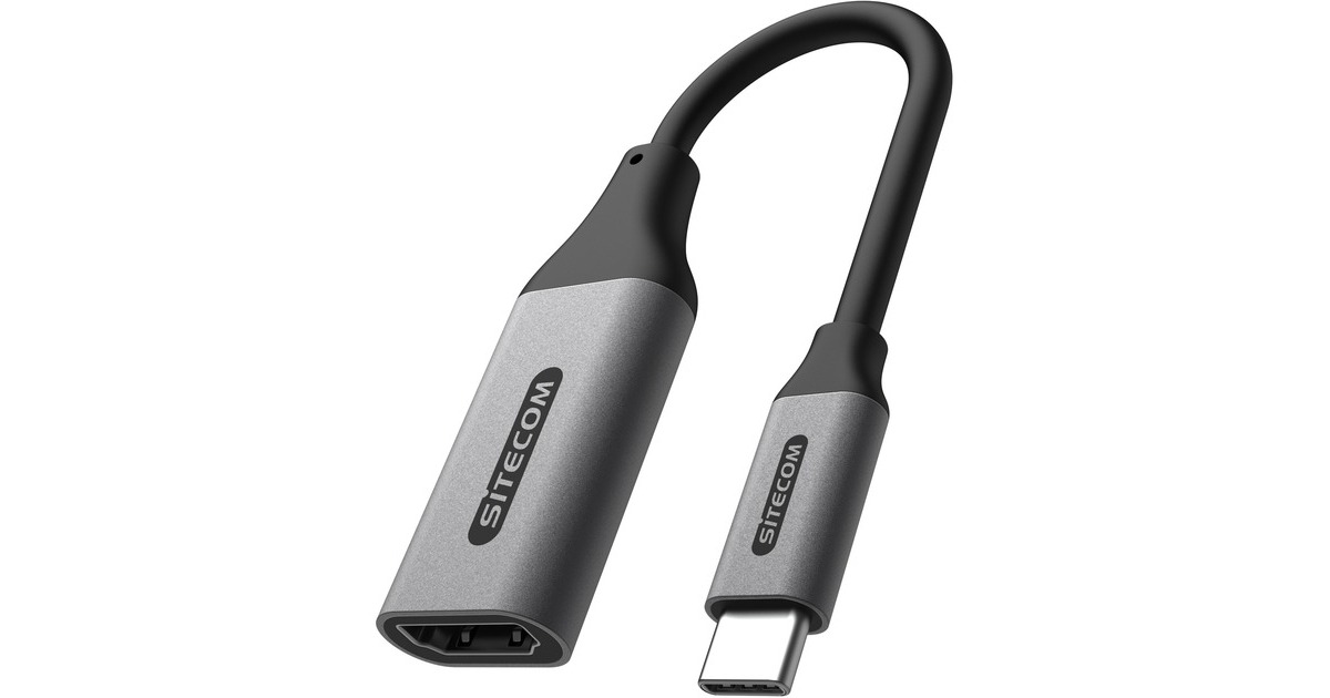 SitecomUSB-C naar HDMI 1.4 adapter  (Grijs, 0,15 meter)