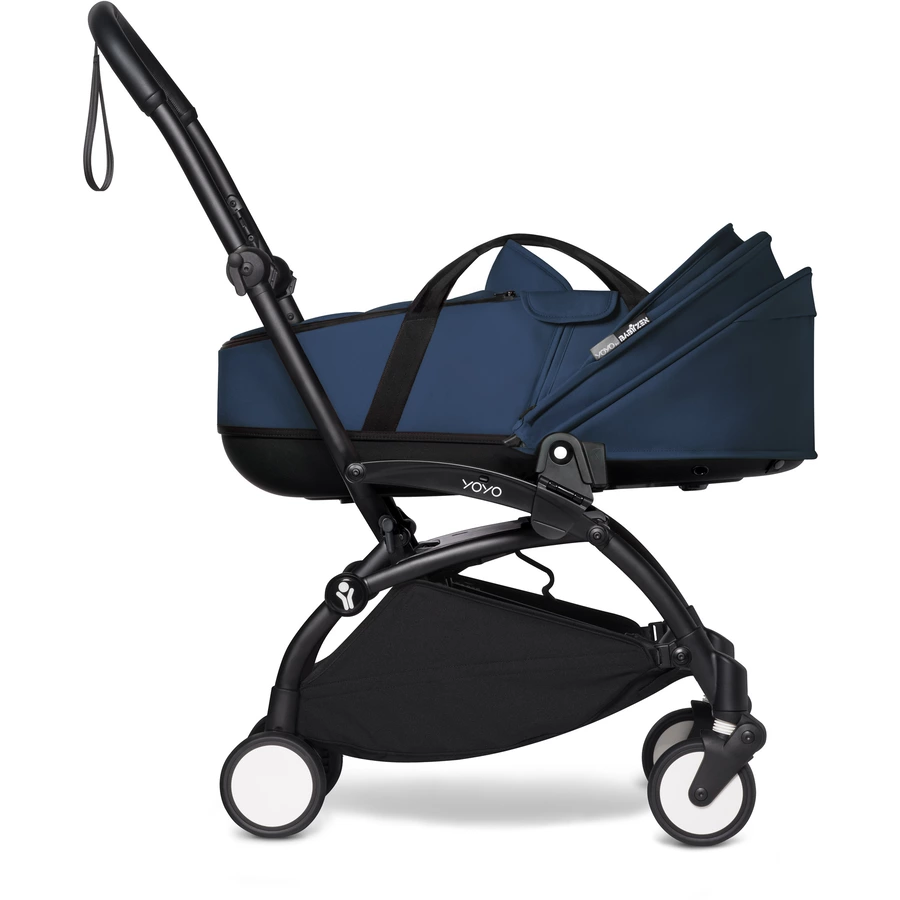 BABYZEN Kinderwagen YOYO2 0+ Black mit Liegewanne Navy Blue
