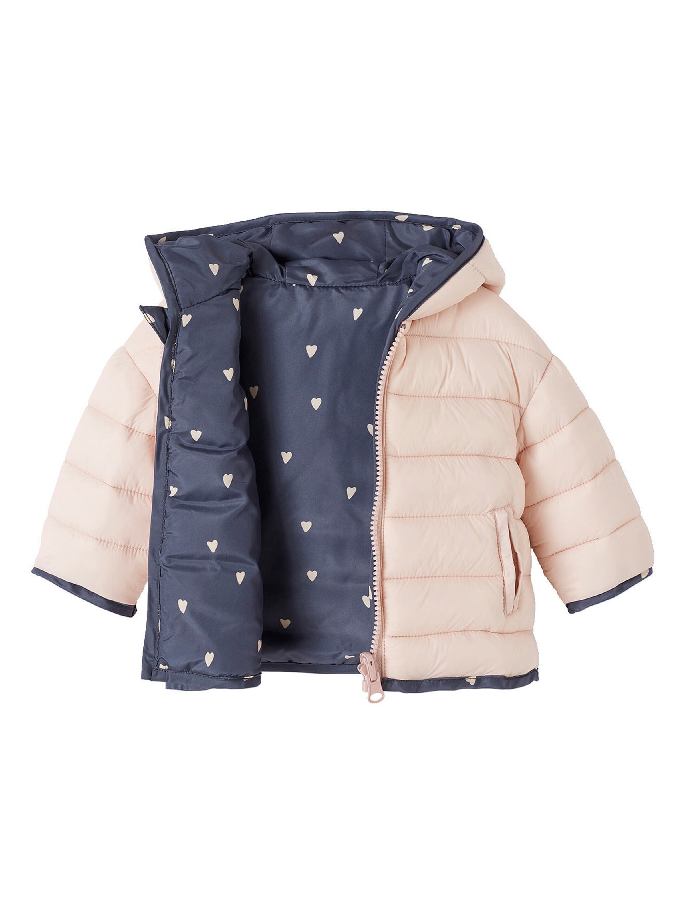 Vertbaudet Wendbare Baby Steppjacke mit Recycling-Polyester dunkelblau
