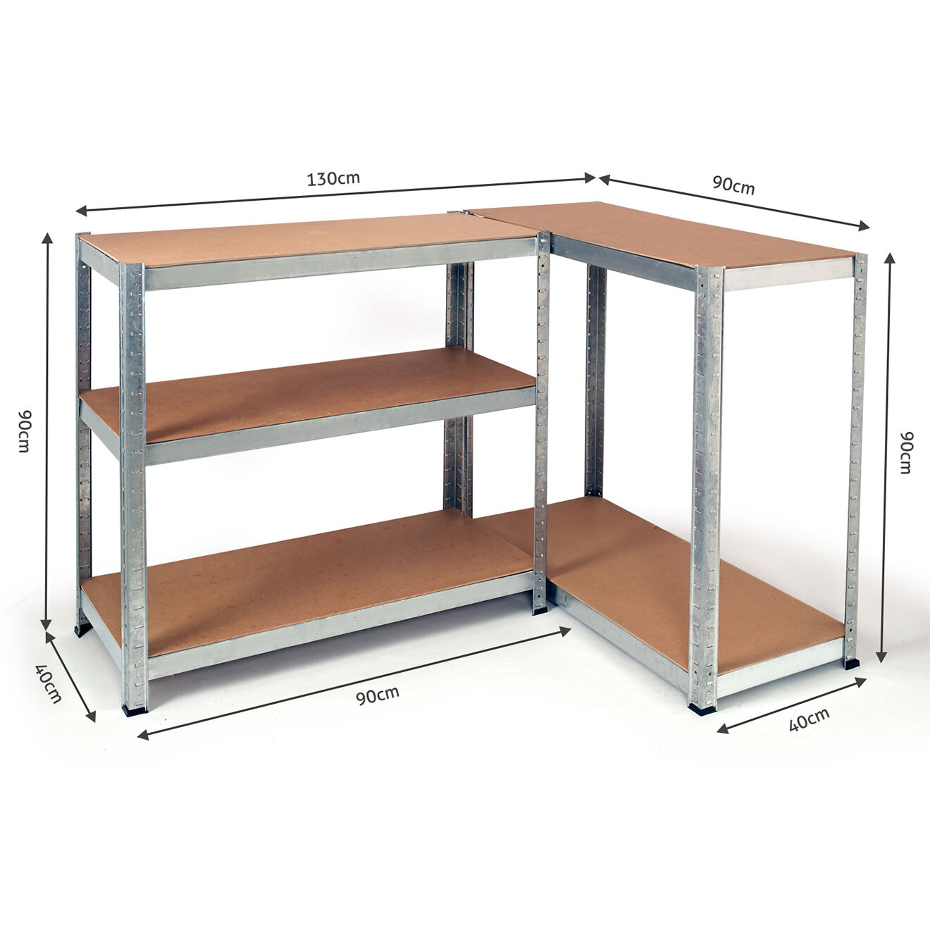 Pratik Garden Etagère en acier 5 niveaux spéciale charges lourdes noire - 180x90x40?cm