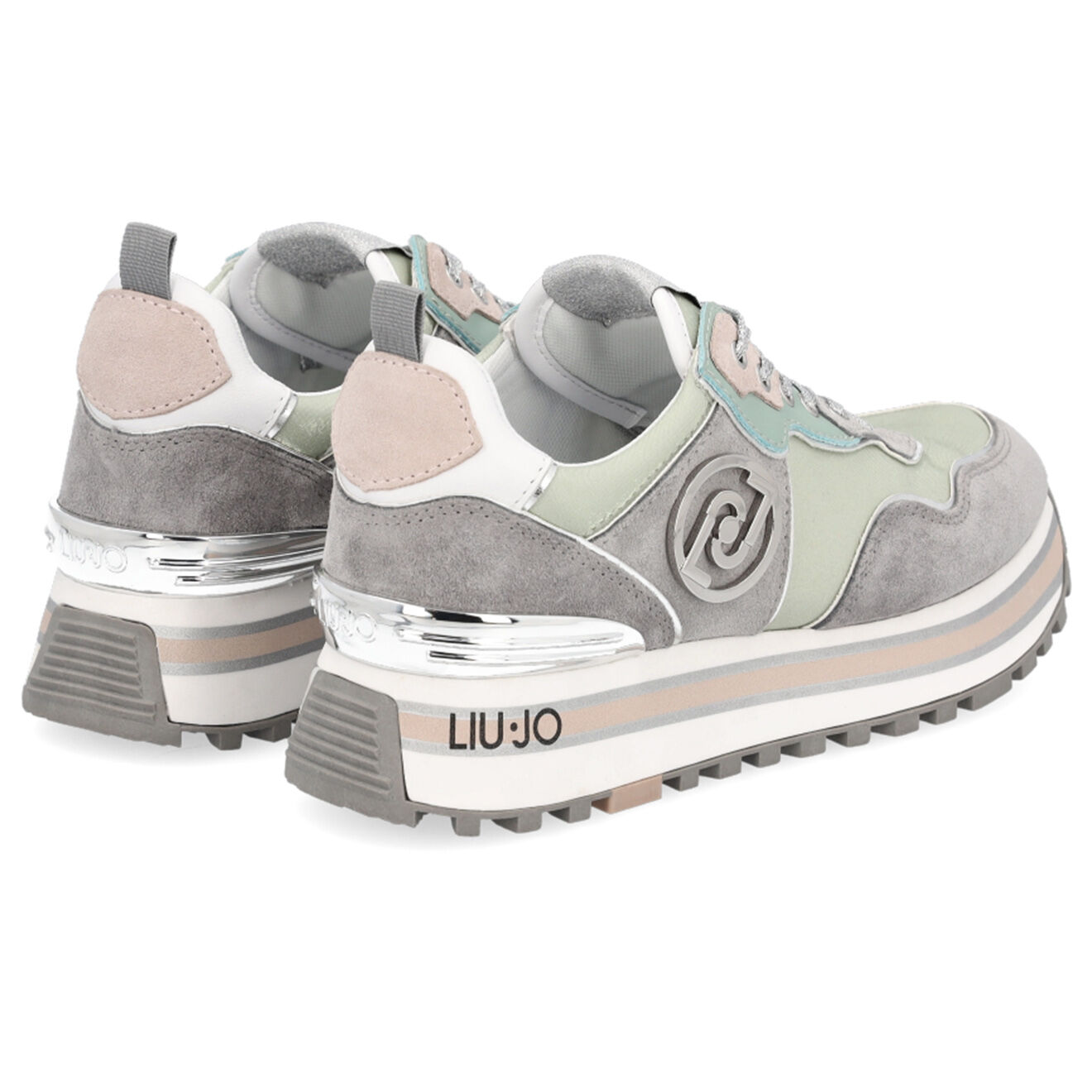 Liu-Jo Sneakers en Cuir Tara gris/multicolore