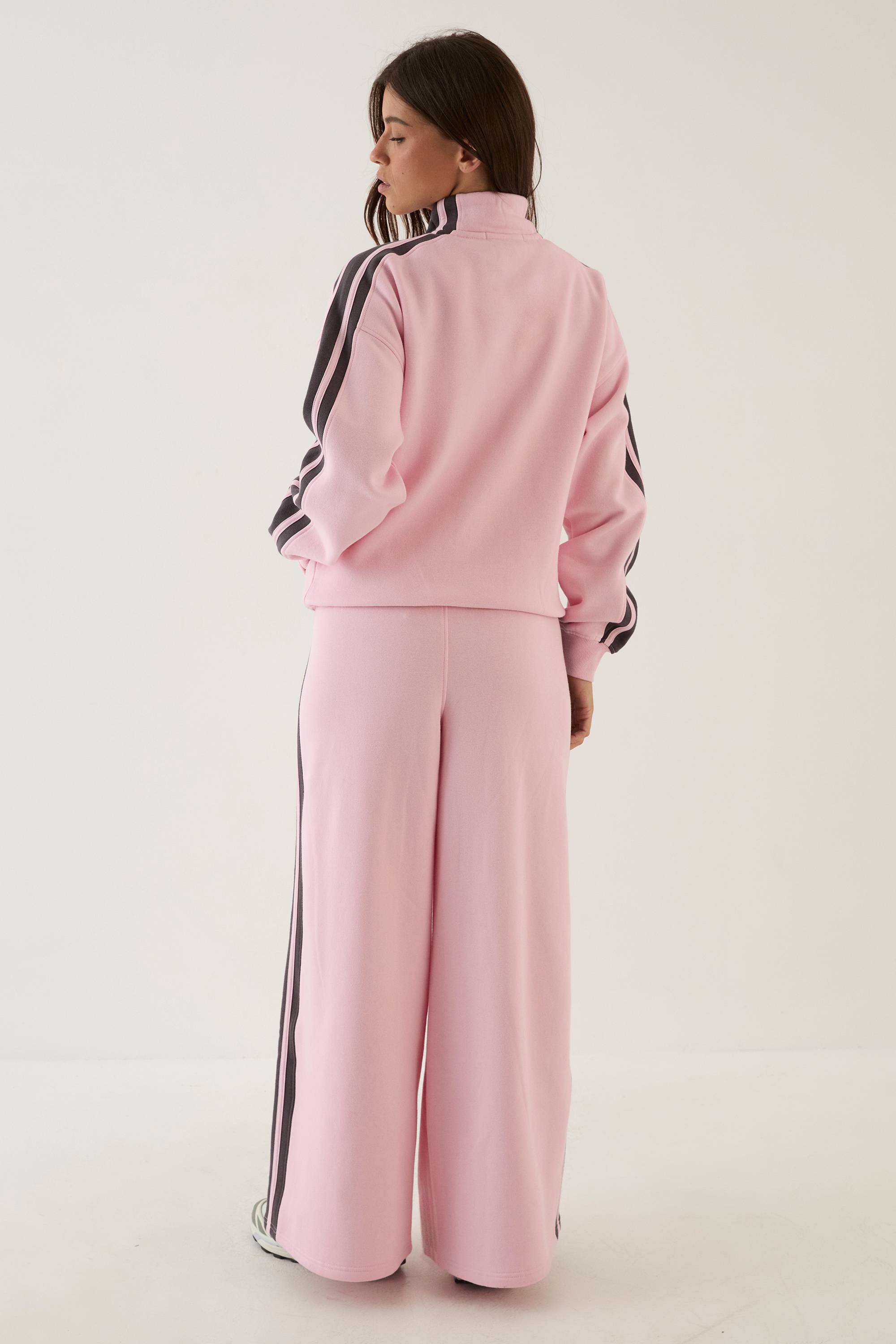 Ensemble De Survêtement Bomber Zippé Col Montant À Bandes Latérales Dsgn Studio