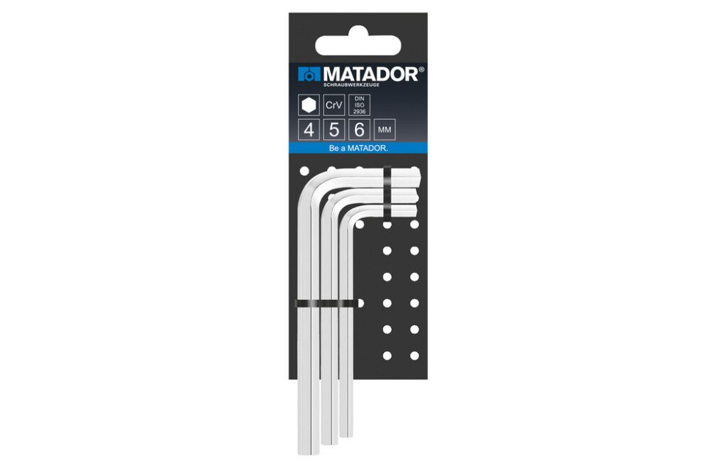 UNBRAKONØKKEL MATADOR 3-DELER 4/5/6MM