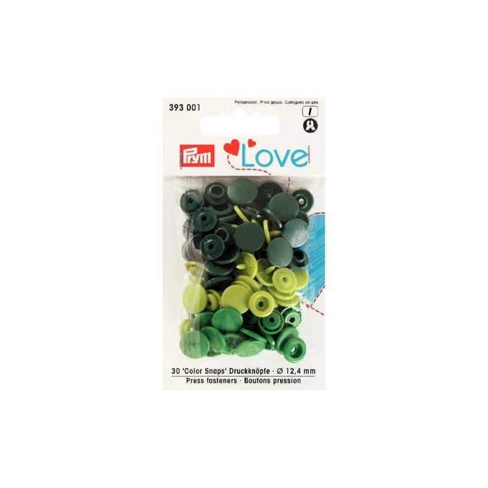 Prym-30 color snaps mix 12,4 mm
