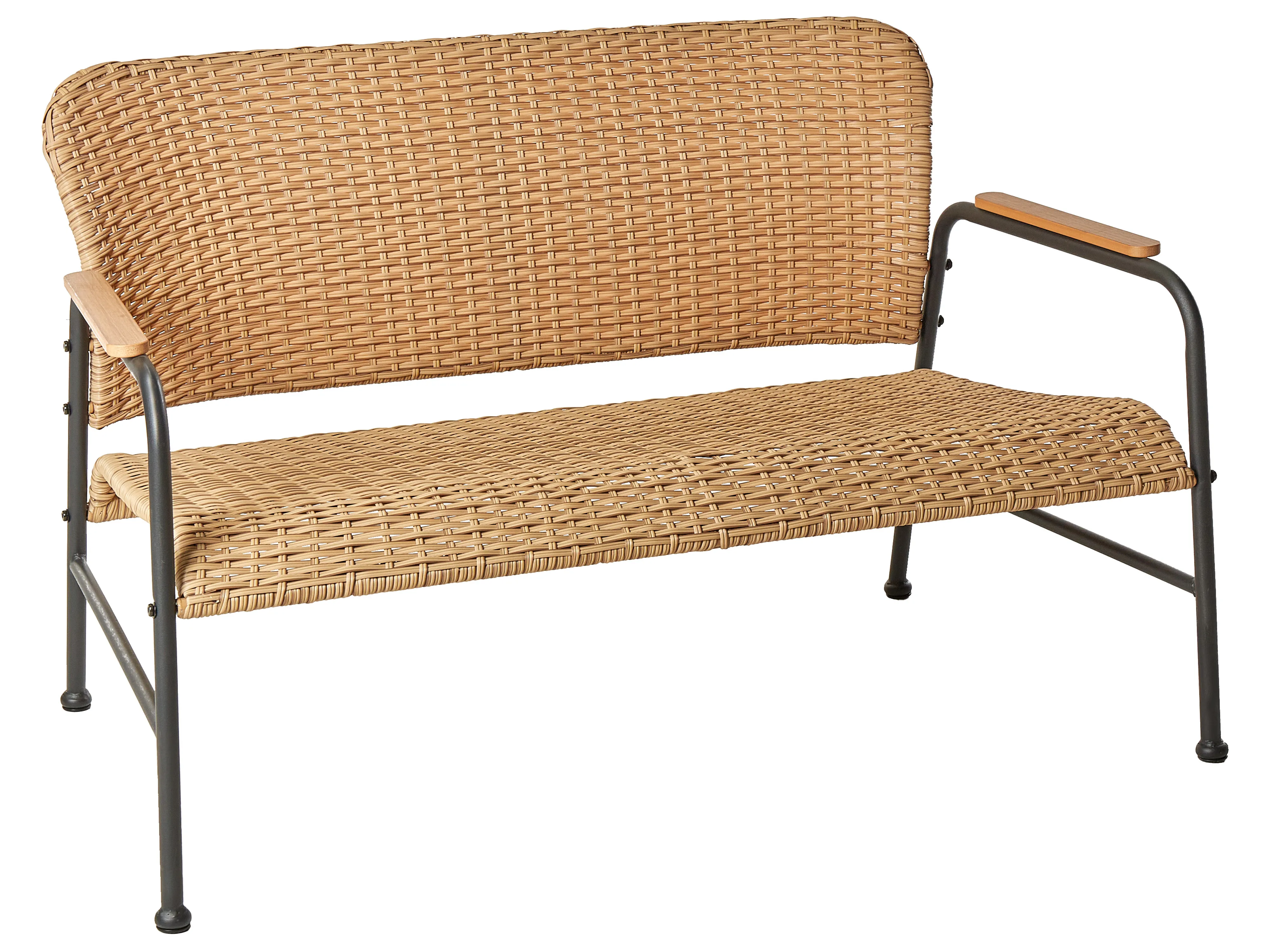Loungeset met tafel 4-zits OFANTO PE rotan Natuurlijk