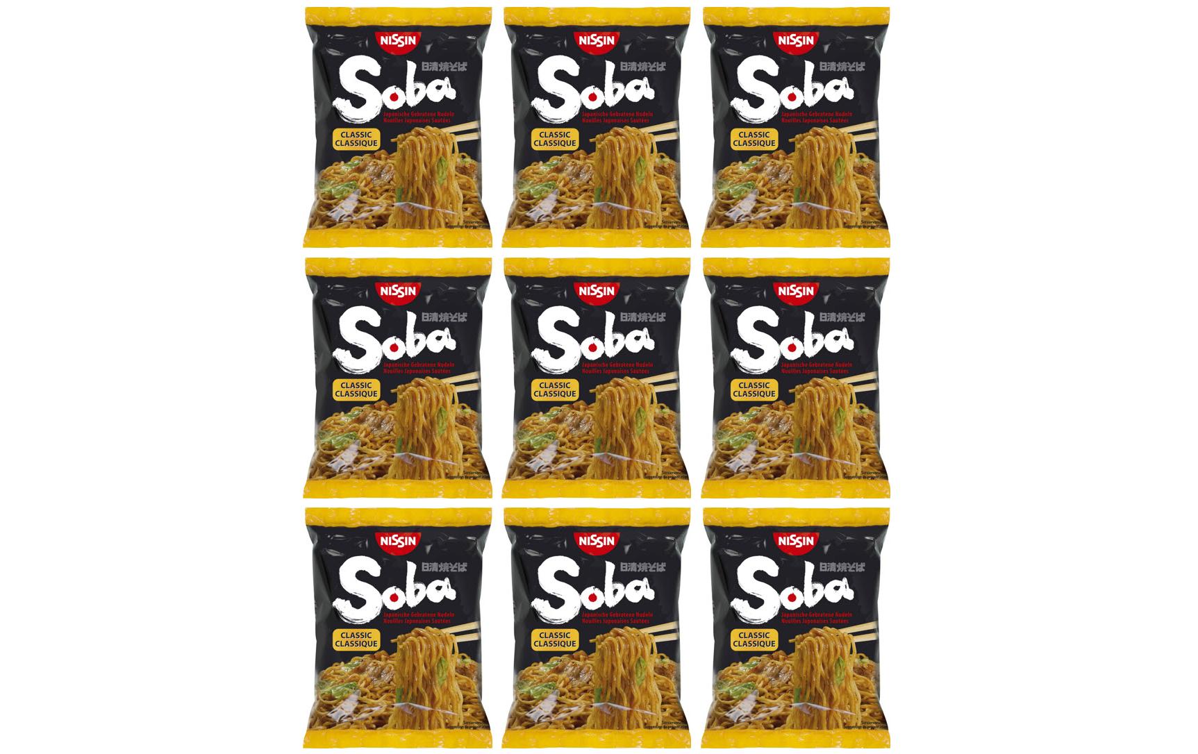 Soba Classic 9 x 111 gFertiggericht mit Nudeln an asiatischer Sauce