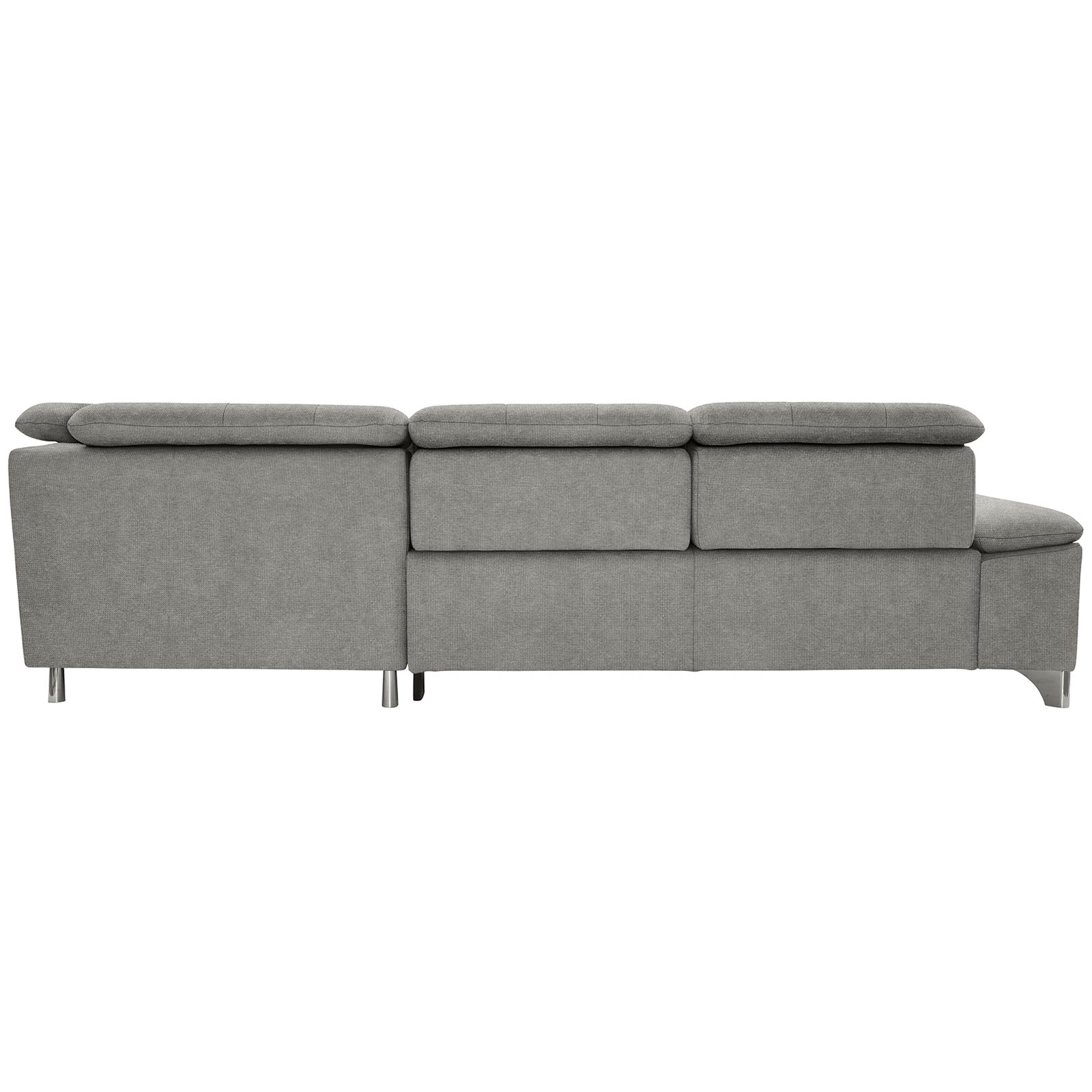 polsterpower Ecksofa - Belle silver - Basismodell - Ottomane rechts