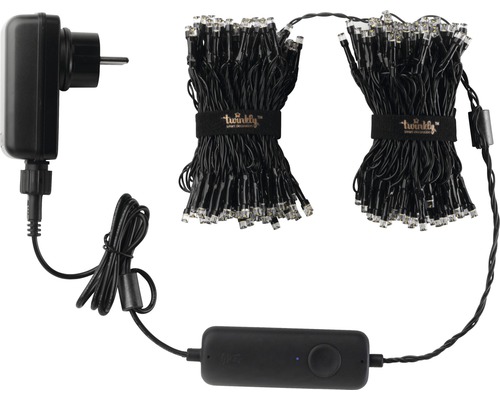 Twinkly LED-lichtsnoer, 250 LED's met Wi-Fi- en app-bediening, lichtkleuren: warm wit, koel wit, amber