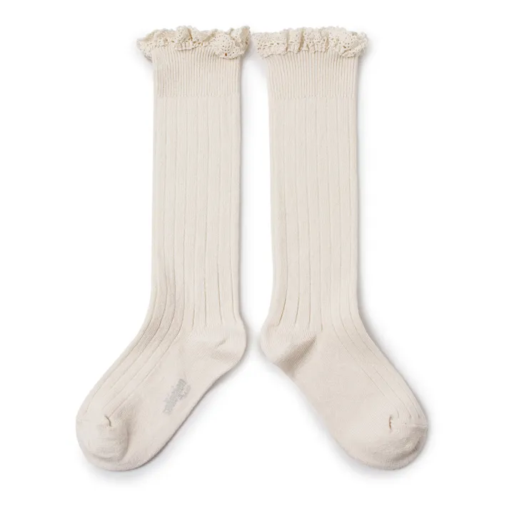 Collégien Chaussettes Joséphine | Blanc cassé