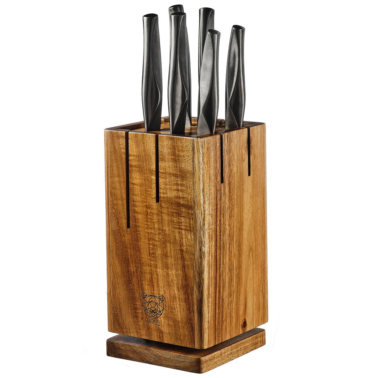 Bjorn Bloc avec couteaux de cuisine Larus Skagen gris métal- 7 pièces