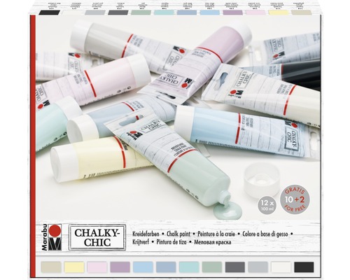 Marabu krijtverf Chalky-Chic 100 ml set van 12