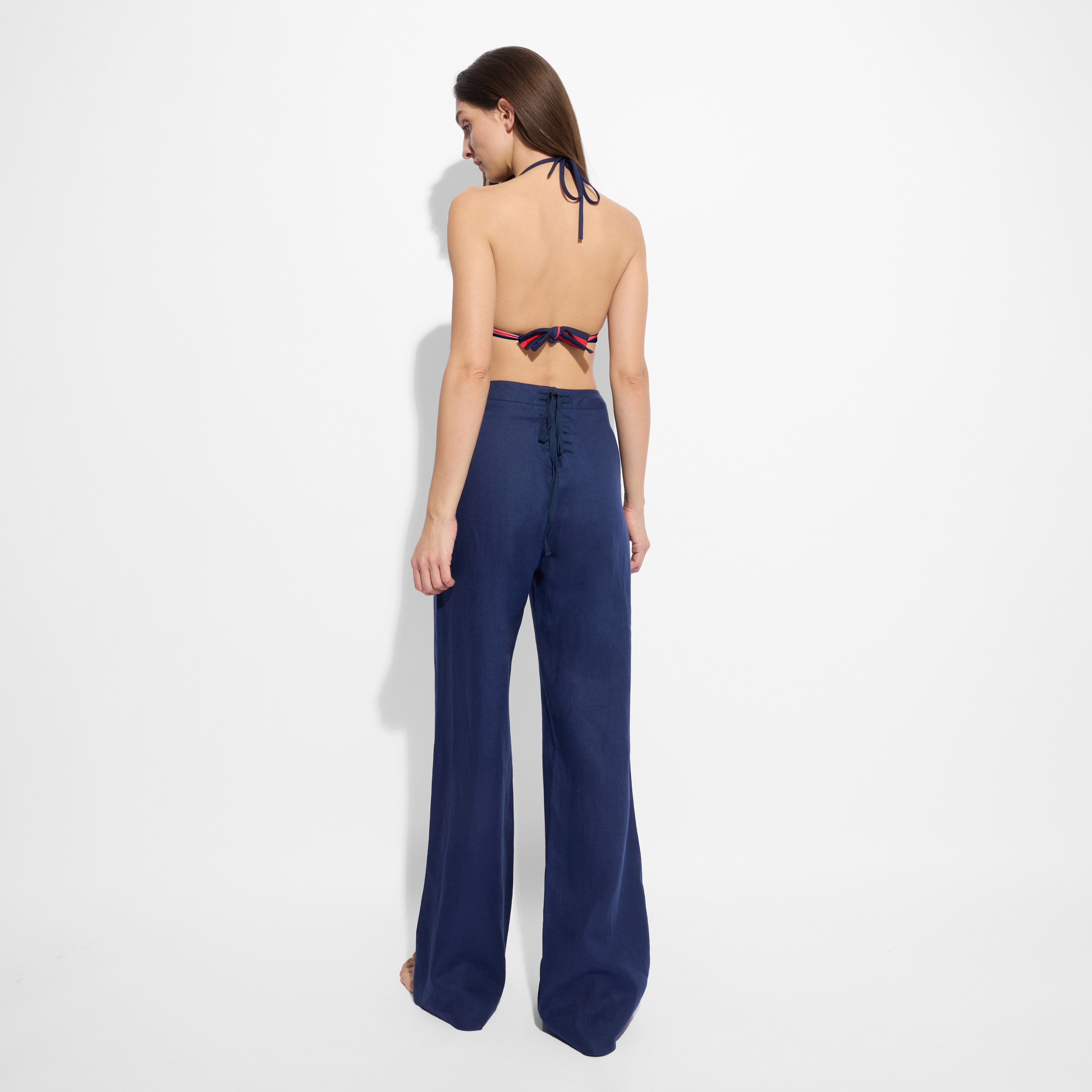 Pantalon à Pont en Lin Femme - Vilebrequin x Ines de la Fressange