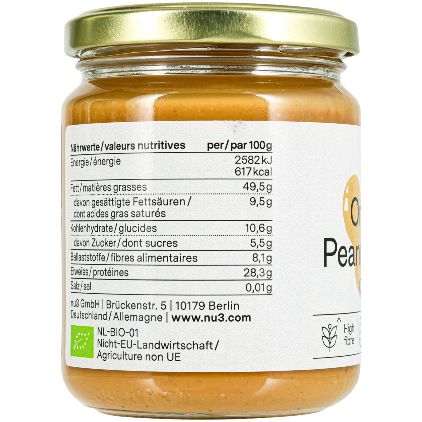 nu3 Bio Peanut Butter crunchy