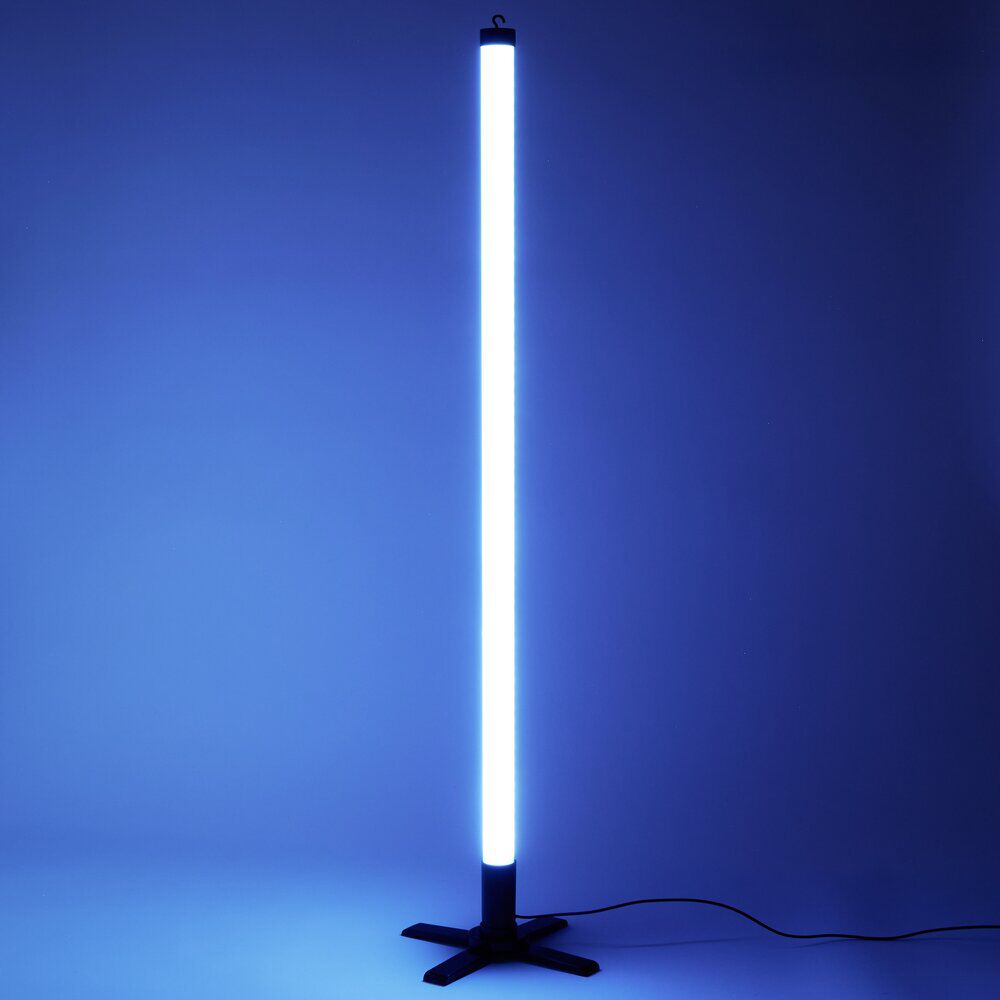 Tube néon LED bleu plastique Ø3,3xH116cm