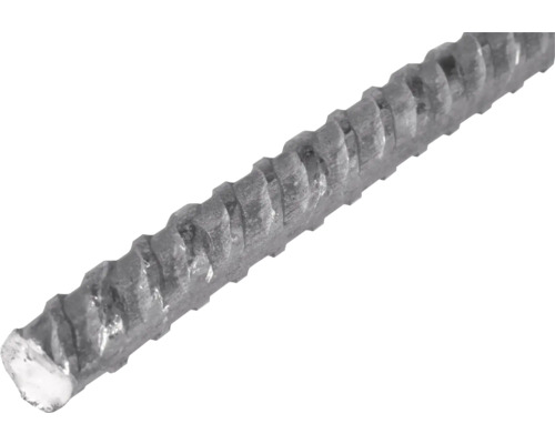 Ronde staaf geribbeld staal Ø 6mm, 1m