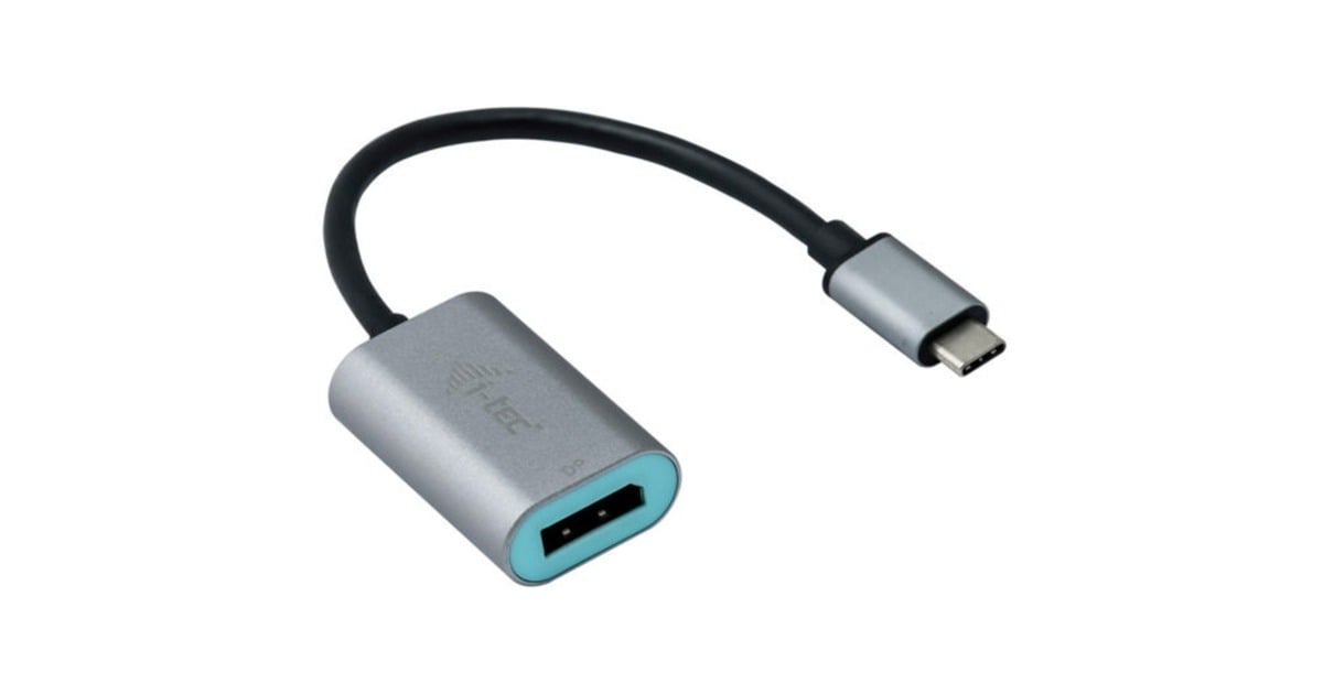 i-tecUSB-C > Metal DisplayPort adapter  (Zwart/zilver, 0,15 meter, 4K 60Hz)