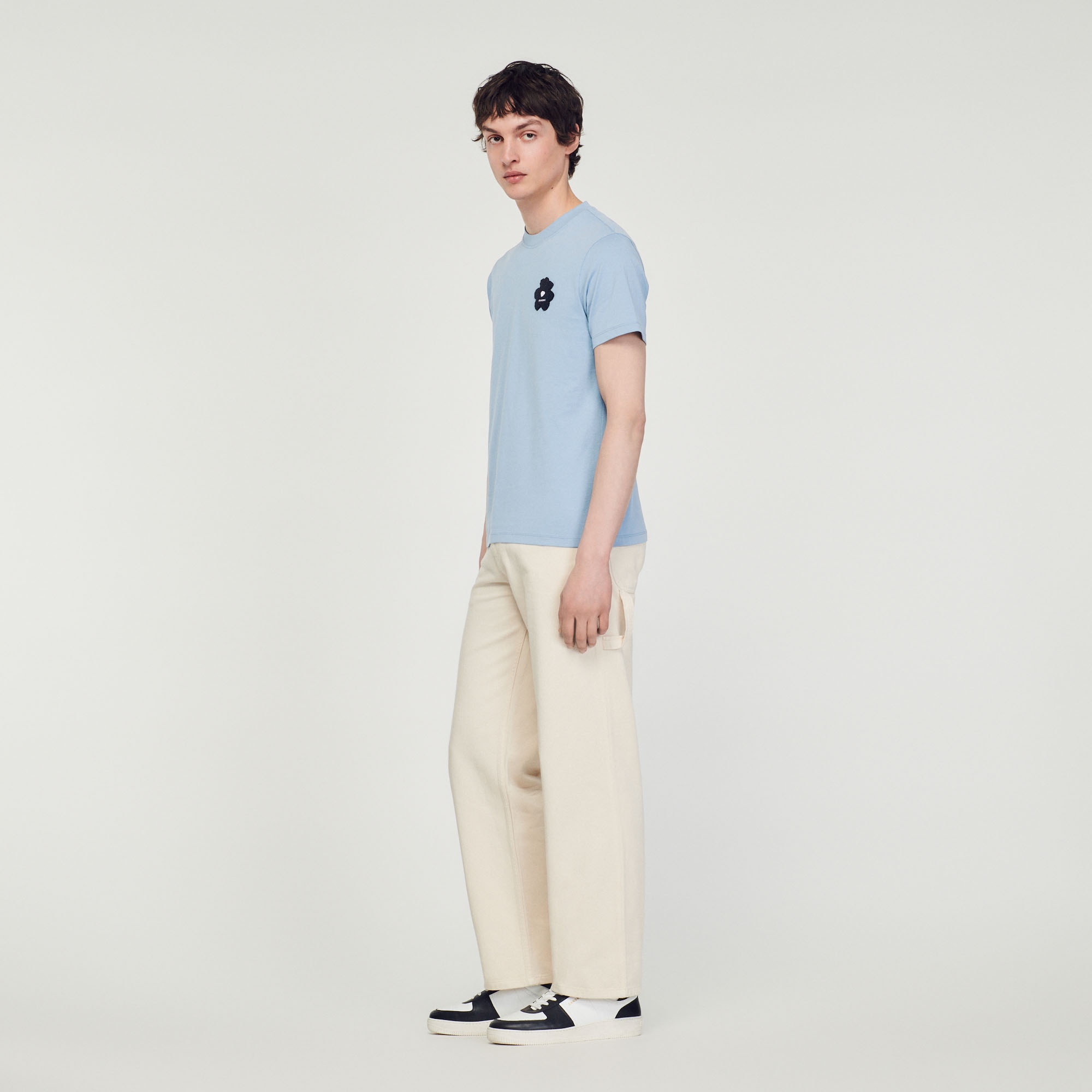 Tee-shirt patch fleur
