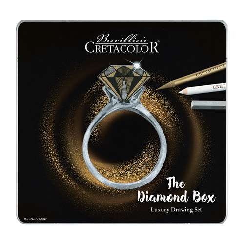 CRETACOLOR® The Diamond Box, 15-teiliges Luxury Zeichen-Set