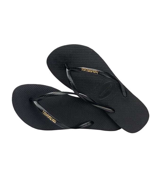 Havaianas Women Slim Logo Metallic Teenslippers