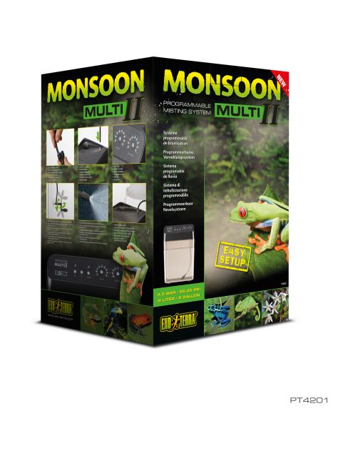 Exo Terra Monsoon Multi Ii - Beregeningspompen - 22x22x33 cm 8 l Zwart