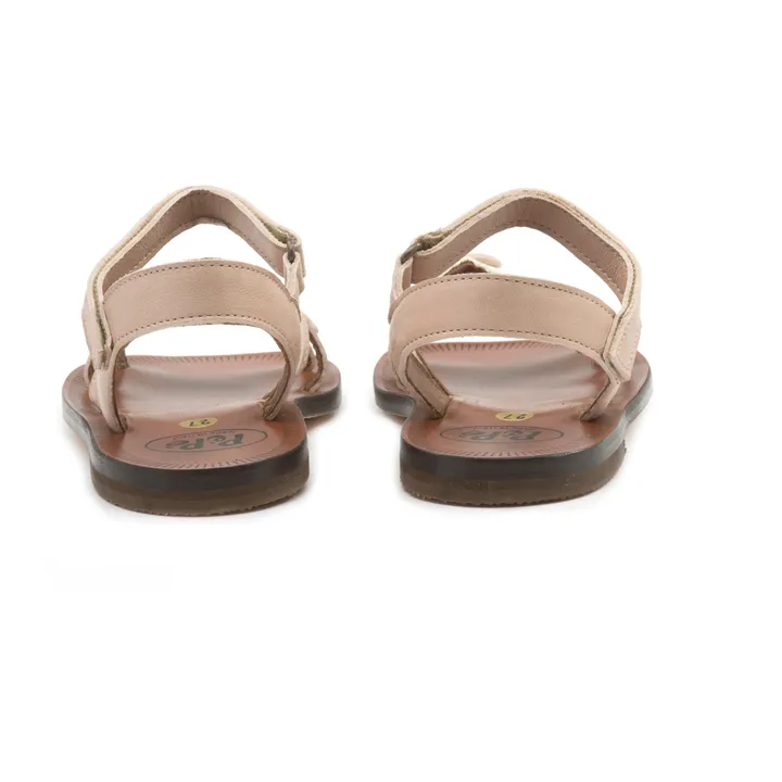 Pèpè Sandales Scratchs Fleurs | Taupe