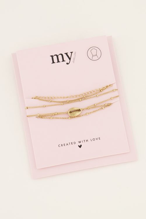 Souvenir belly chain met schelp