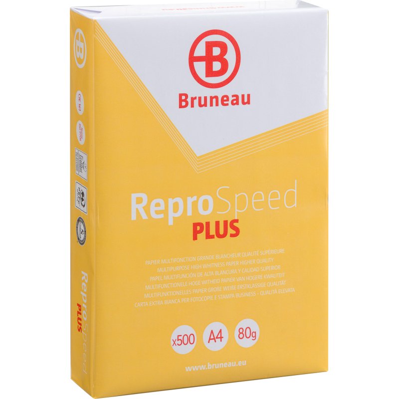 Papier A4 blanc 80 g Bruneau Reprospeed Plus - Ramette de 500 feuilles.