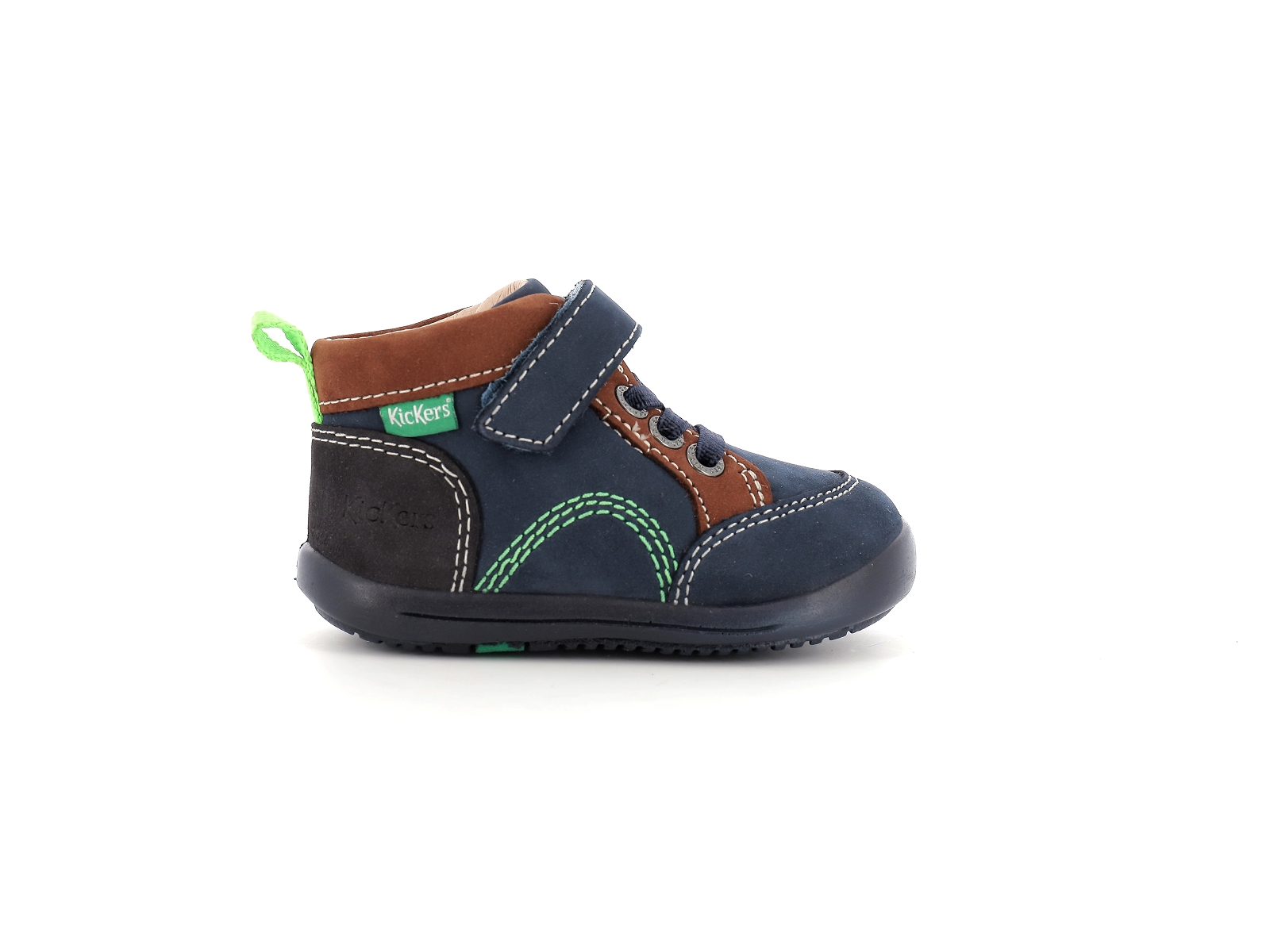 Kickers-KINOE 878670 Nubuck Bleu Marron