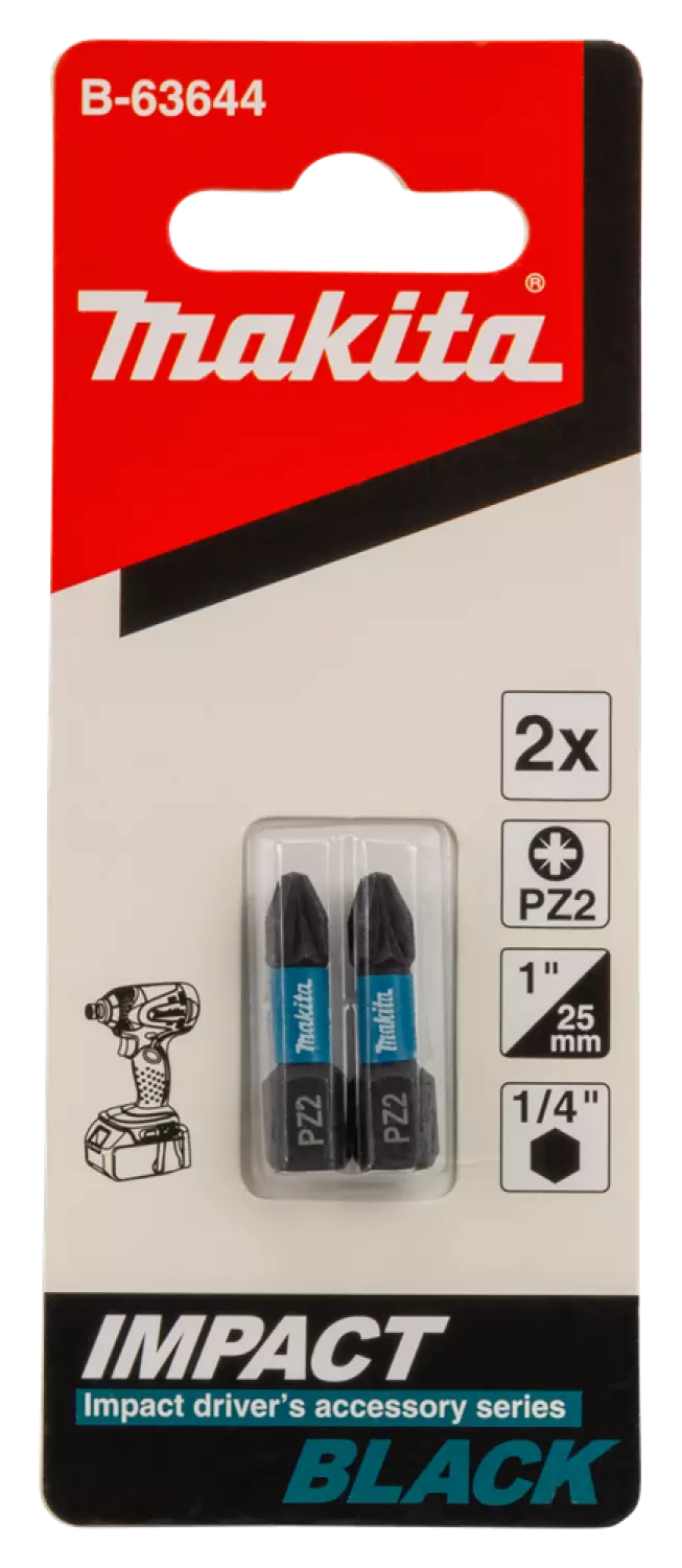 Makita B-63644 Slagschroefbit PZ2x25mm